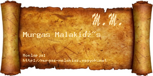 Murgas Malakiás névjegykártya